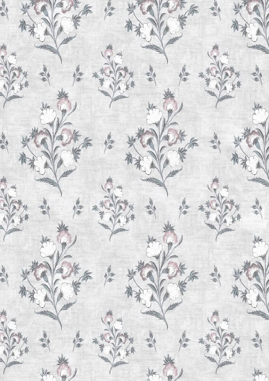 Lewis & Wood Hindi Rose Ceramic Made to Measure Curtains – close-up