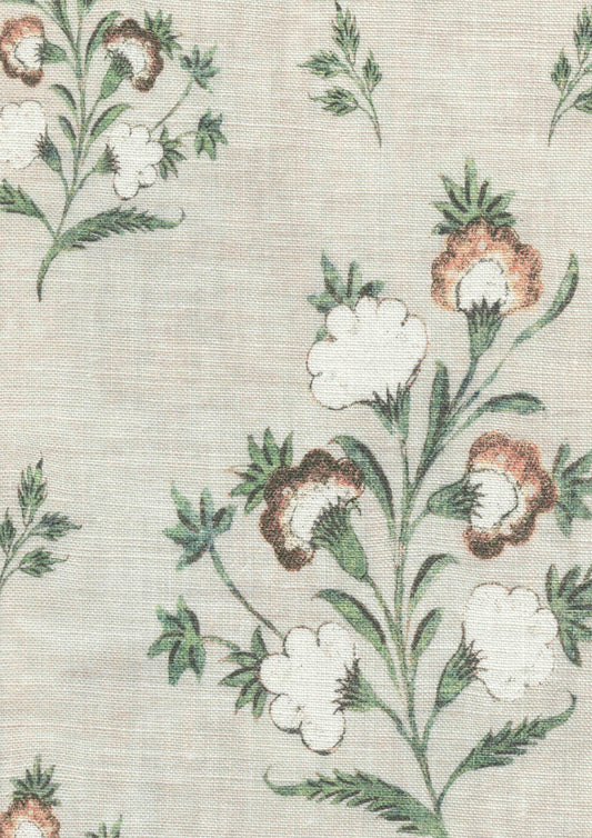 Lewis & Wood Hindi Rose Malachite Made to Measure Roman Blinds – fabric detail