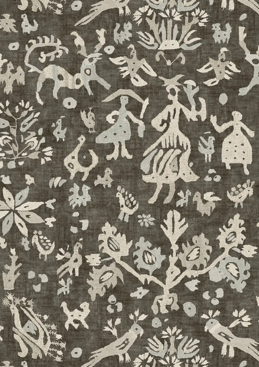 Lewis & Wood Iliad Nero Made to Measure Curtains – close-up