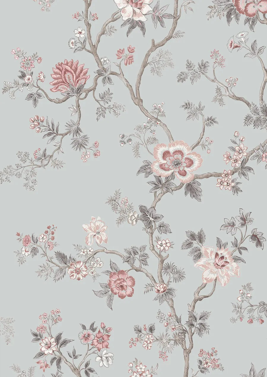 Lewis & Wood Indienne China Blue Made to Measure Curtains – close-up