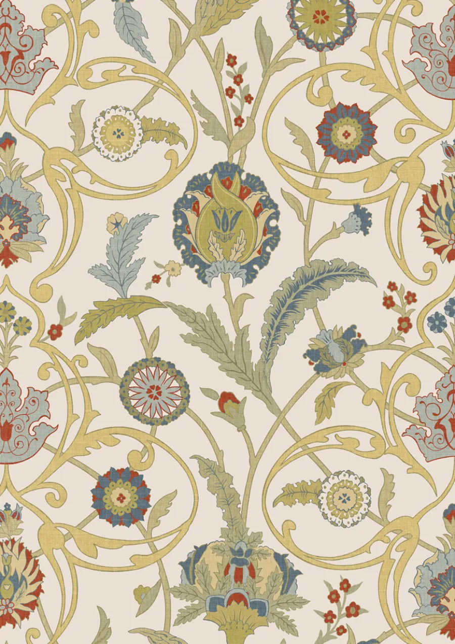 Lewis & Wood Ipek Damask Pugin Made to Measure Curtains – close-up