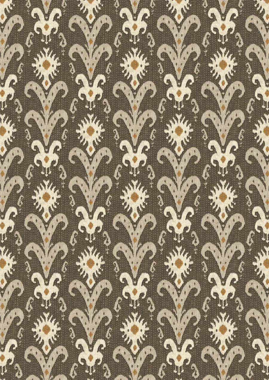 Lewis & Wood Kanthakat Dark Ginger Made to Measure Curtains – full width