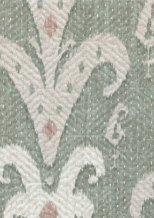 Lewis & Wood Kanthakat Sage Rose Made to Measure Roman Blinds – fabric detail
