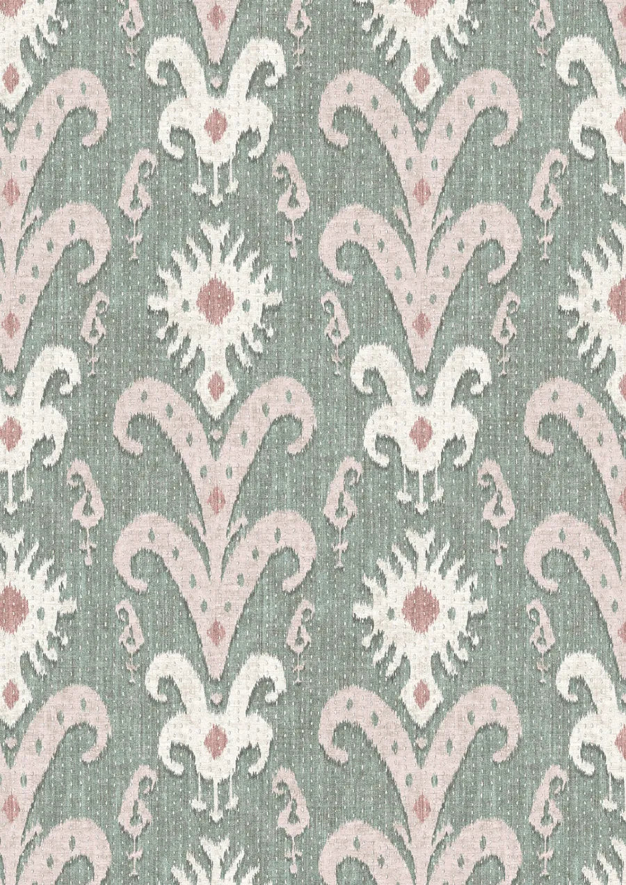 Lewis & Wood Kanthakat Sage Rose Made to Measure Curtains – close-up