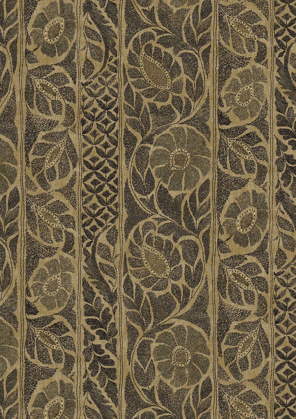 Lewis & Wood Kashmiri Black Sand Made to Measure Curtains – close-up