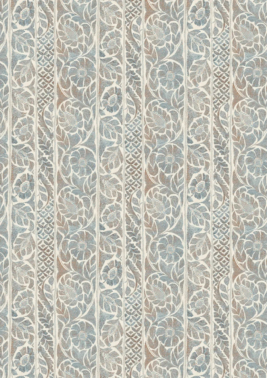 Lewis & Wood Kashmiri Crewel Ginger Made to Measure Roman Blinds – full width