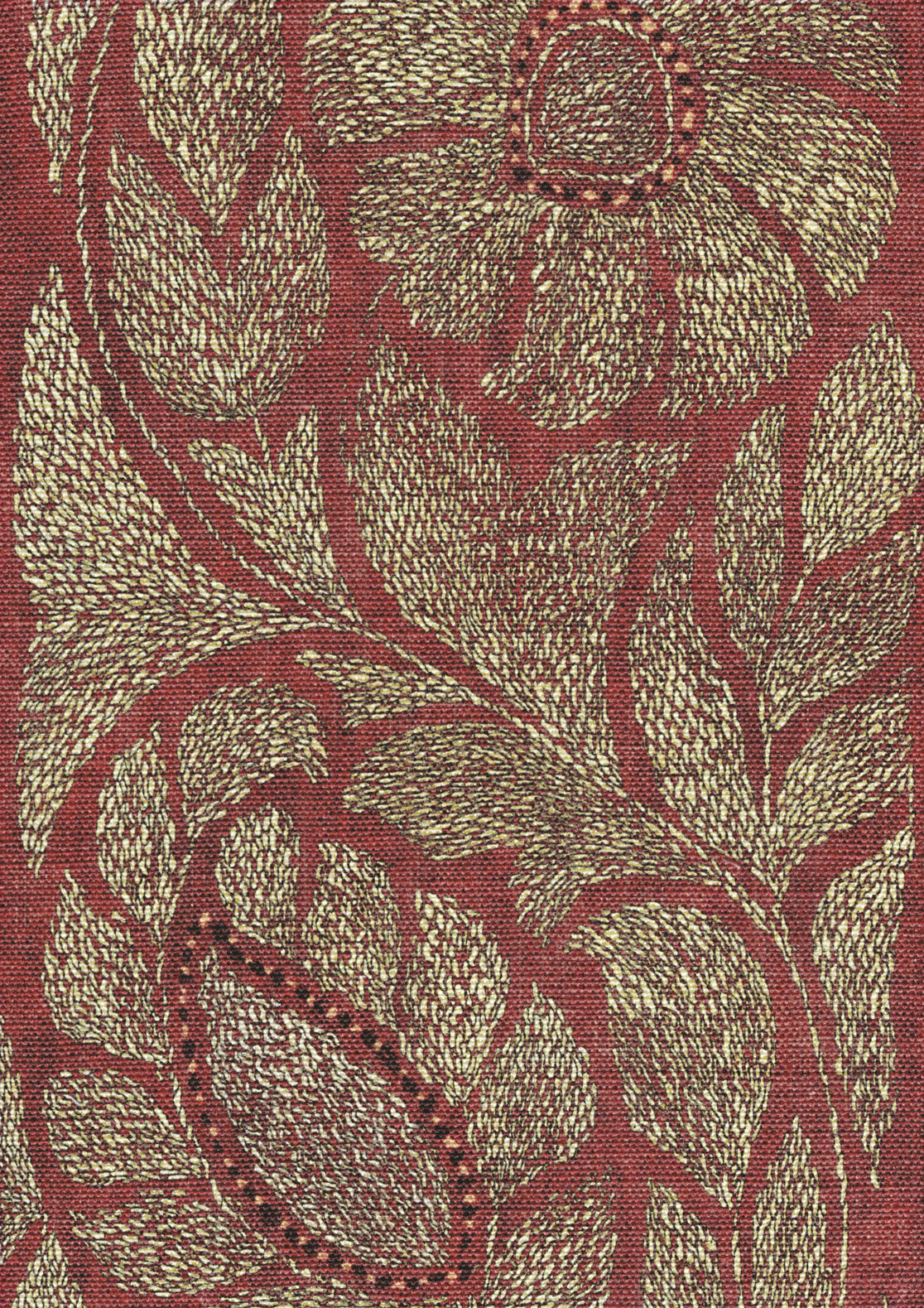 Lewis & Wood Kashmiri Garnet Gold Made to Measure Roman Blinds – fabric detail