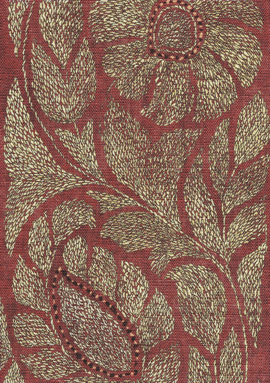 Lewis & Wood Kashmiri Garnet Gold Made to Measure Roman Blinds – fabric detail