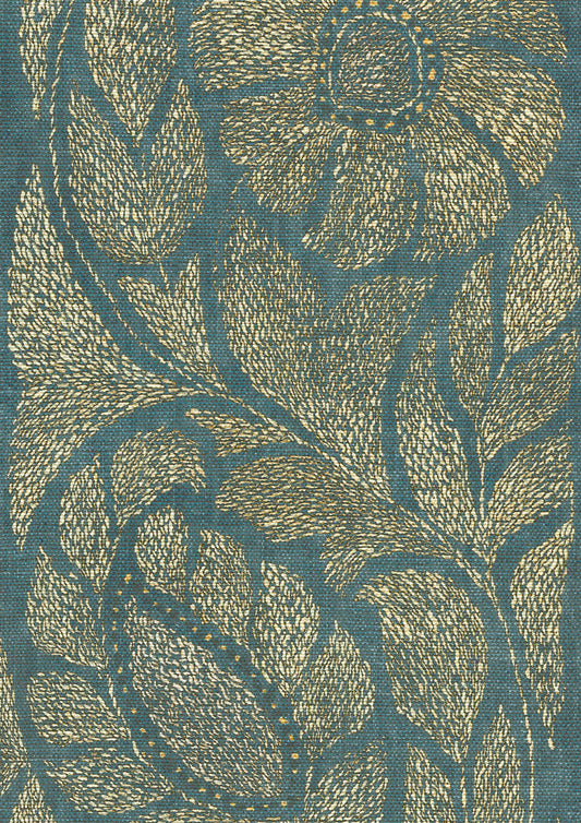 Lewis & Wood Kashmiri Marmara Gold Made to Measure Roman Blinds – fabric detail