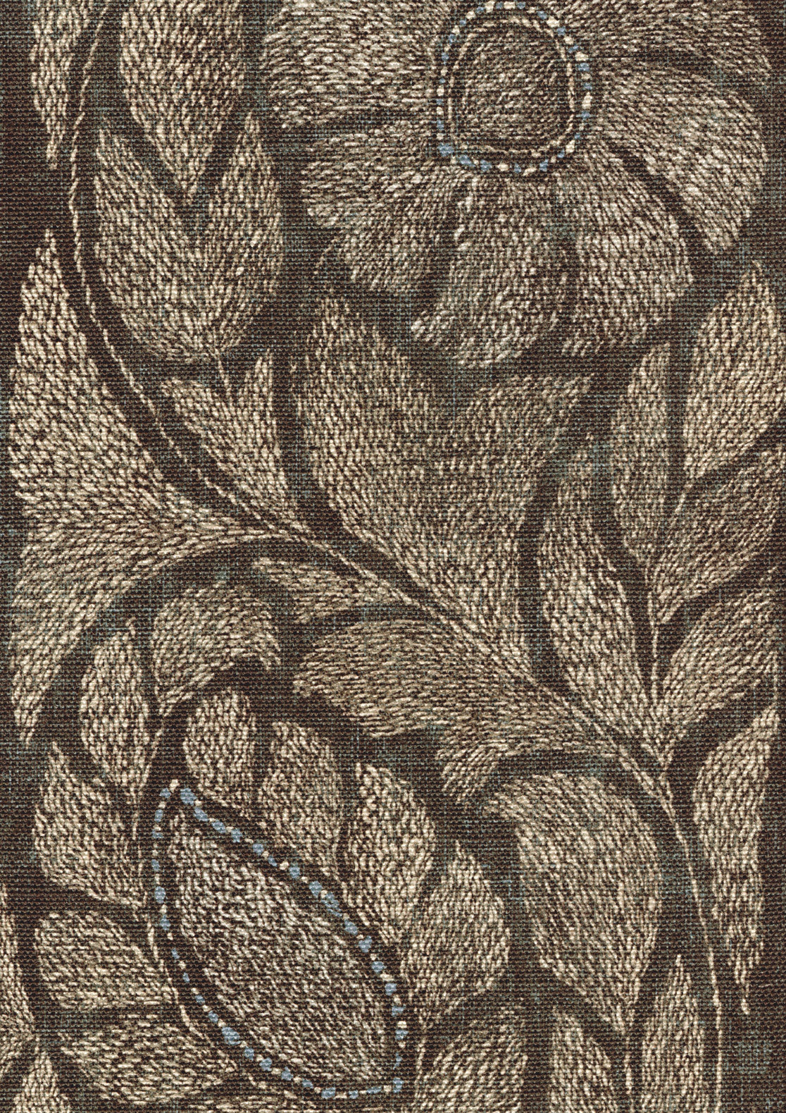 Lewis & Wood Kashmiri Turkish Coffee Made to Measure Curtains – fabric detail