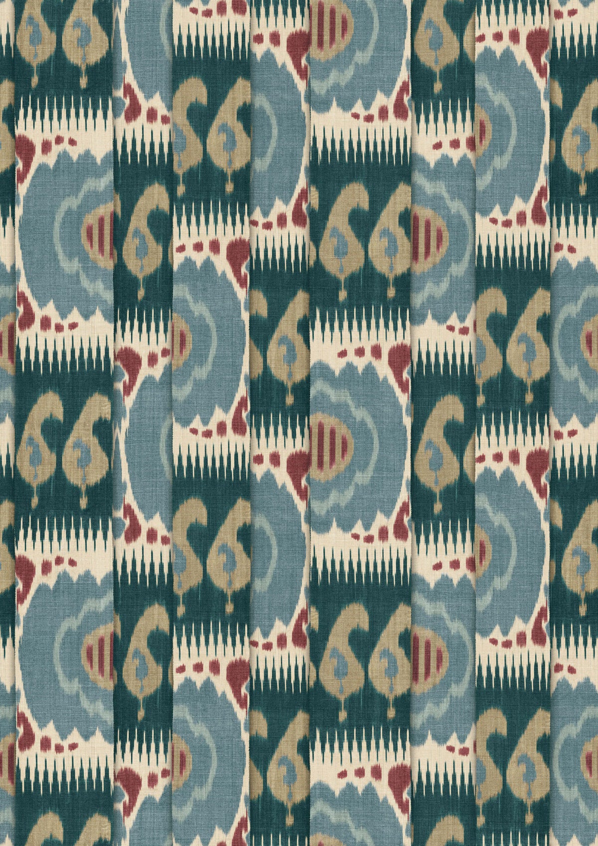 Lewis & Wood Kimono Cayenne Blue Made to Measure Roman Blinds – full width