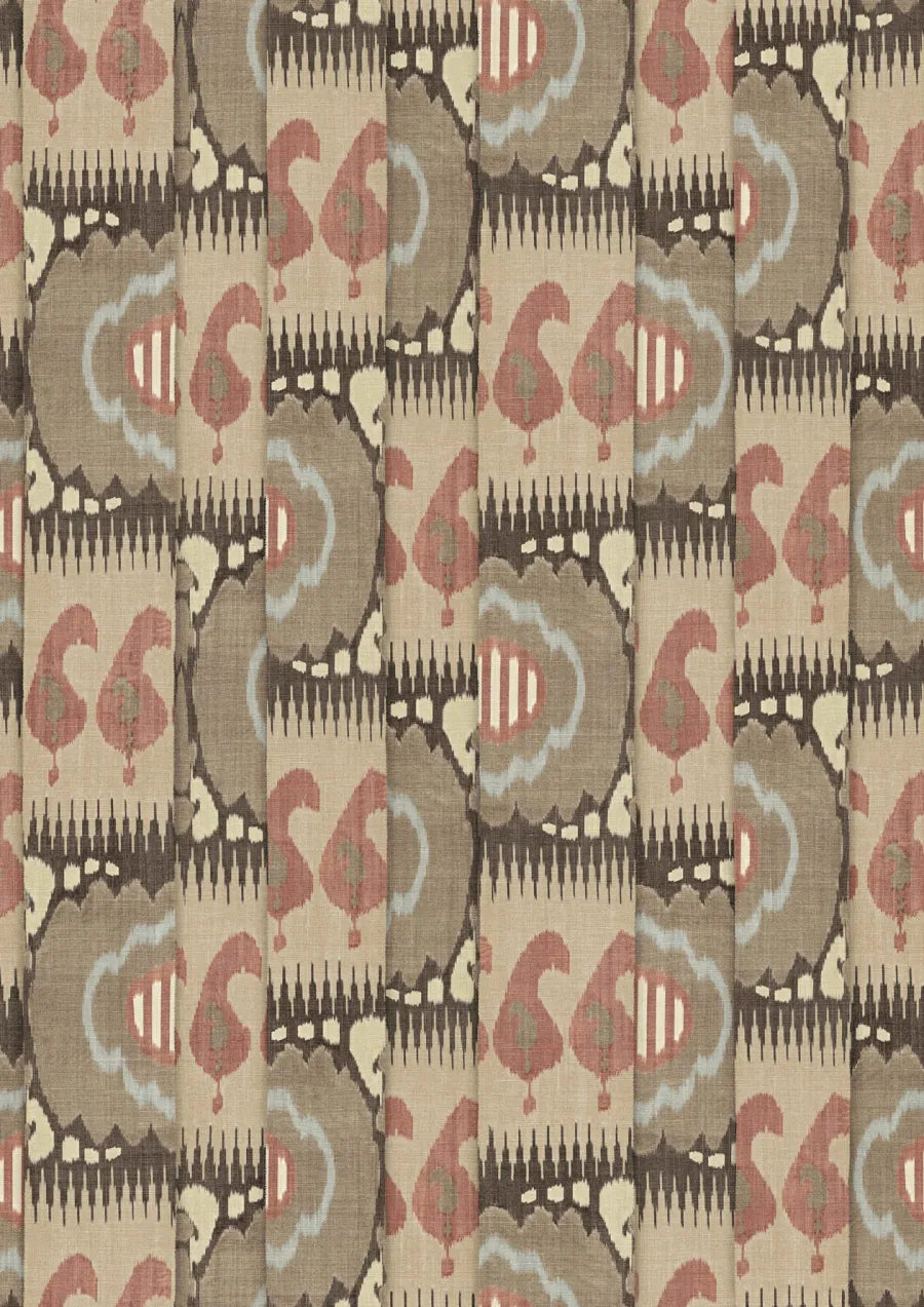 Lewis & Wood Kimono Chilli Mocha Made to Measure Curtains – full width