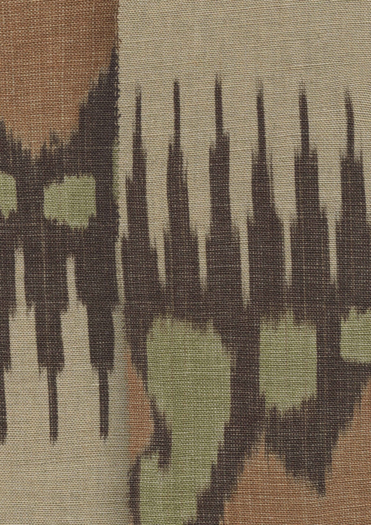 Lewis & Wood Kimono Ginger Green Made to Measure Curtains – fabric detail