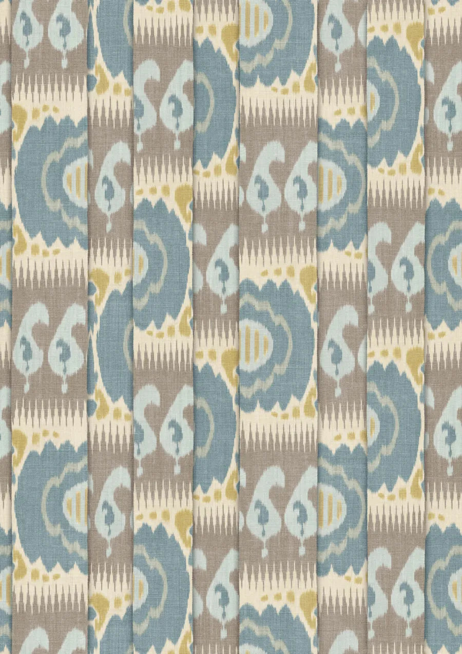 Lewis & Wood Kimono Saffron Sea Made to Measure Roman Blinds – full width