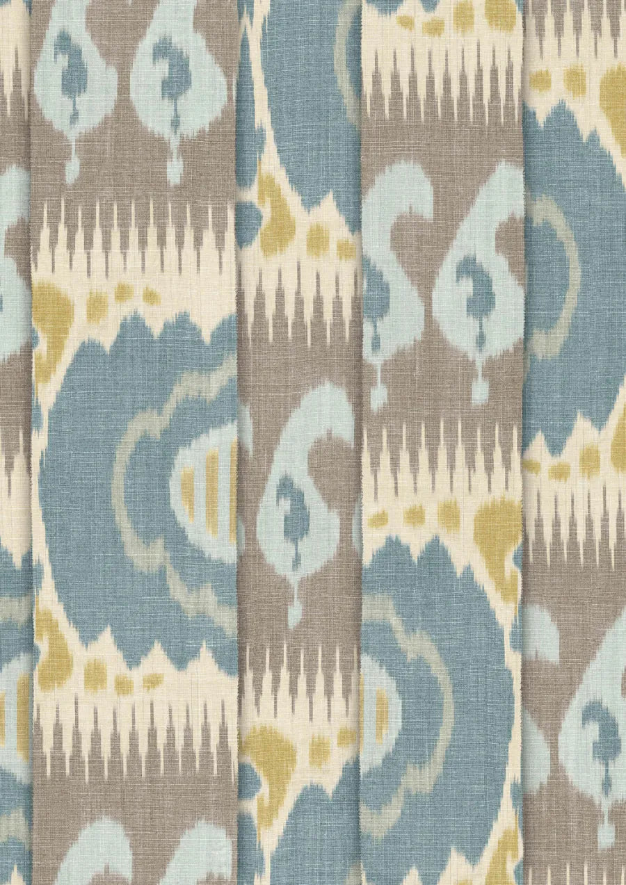 Lewis & Wood Kimono Saffron Sea Made to Measure Roman Blinds – close-up