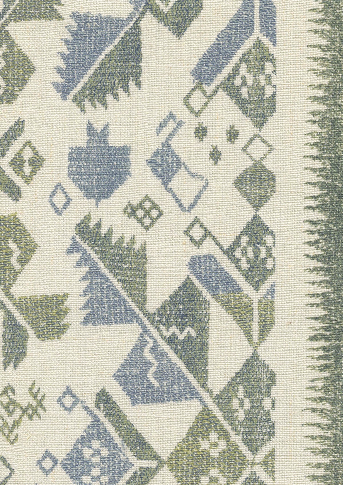 Lewis & Wood Metaxa Blue Myrtle Made to Measure Curtains – fabric detail