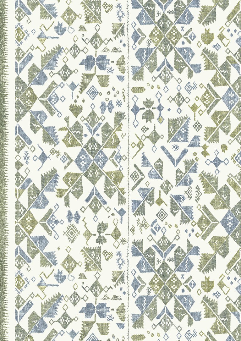 Lewis & Wood Metaxa Blue Myrtle Made to Measure Curtains – close-up