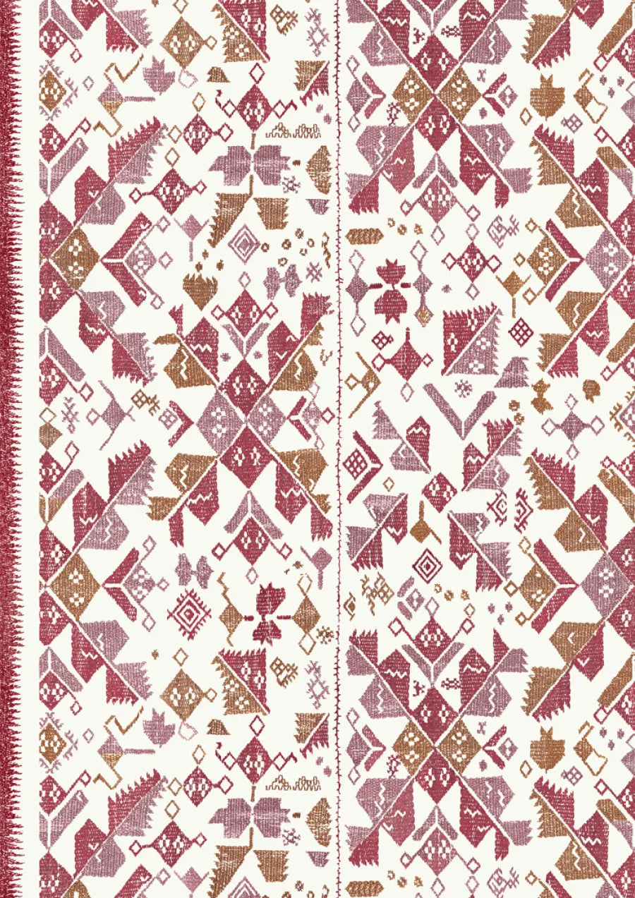 Lewis & Wood Metaxa Pomegranate Made to Measure Curtains – close-up