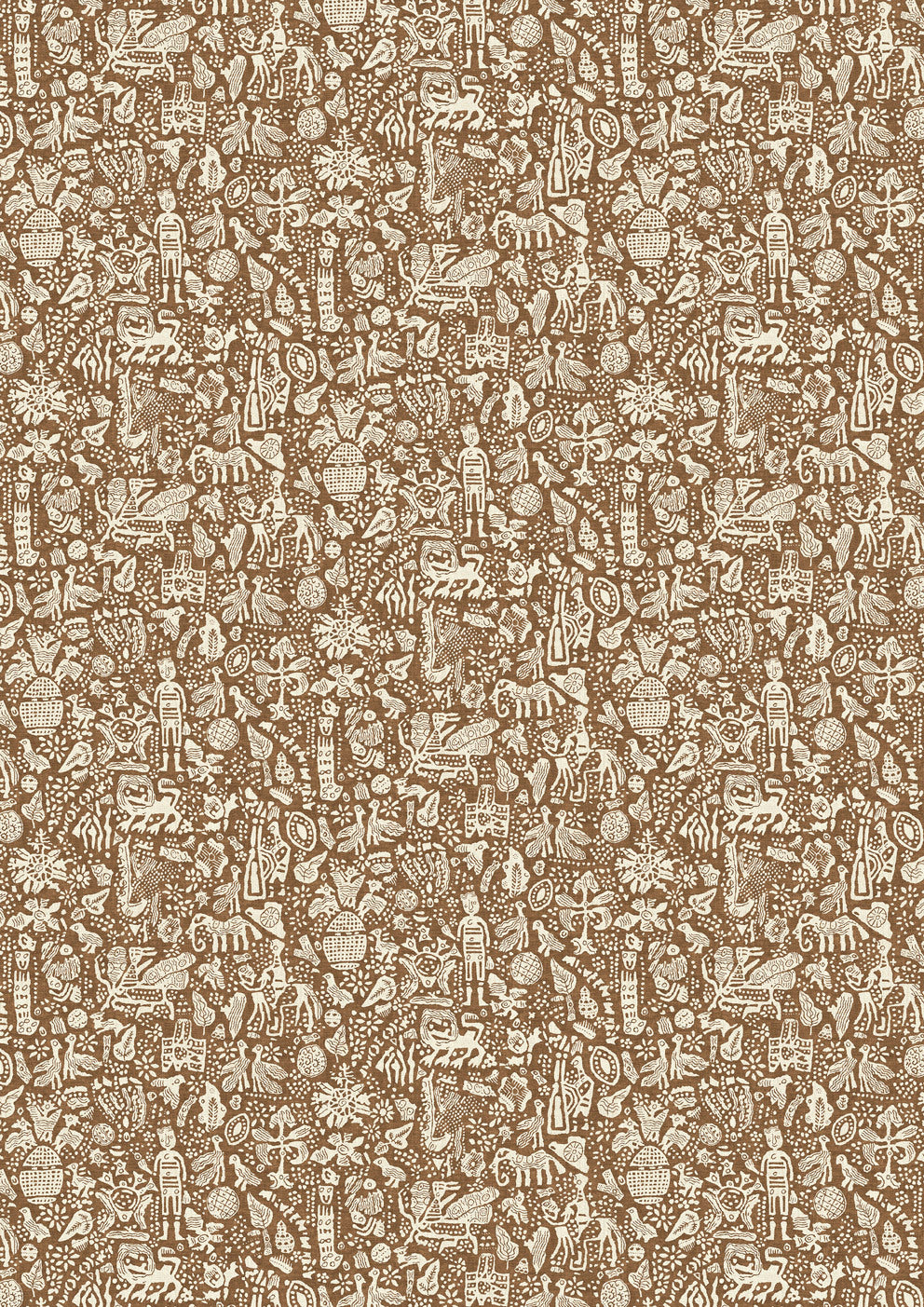 Lewis & Wood Minna Maze Ginger Made to Measure Curtains – full width