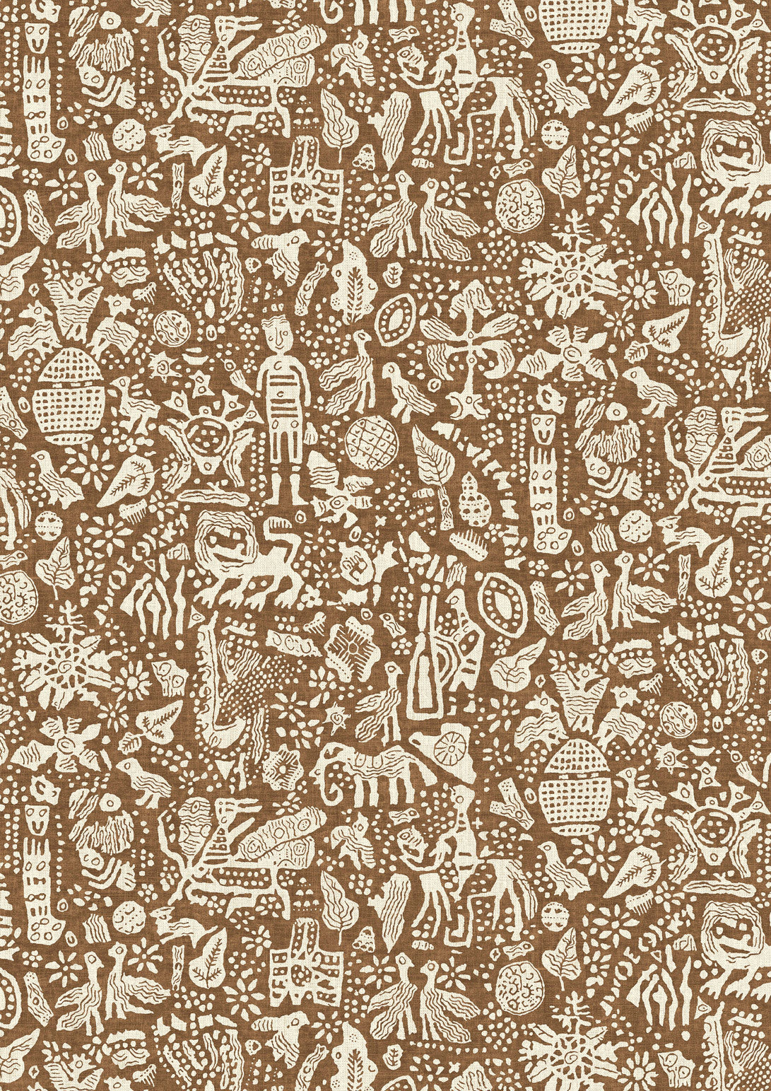 Lewis & Wood Minna Maze Ginger Made to Measure Curtains – close-up