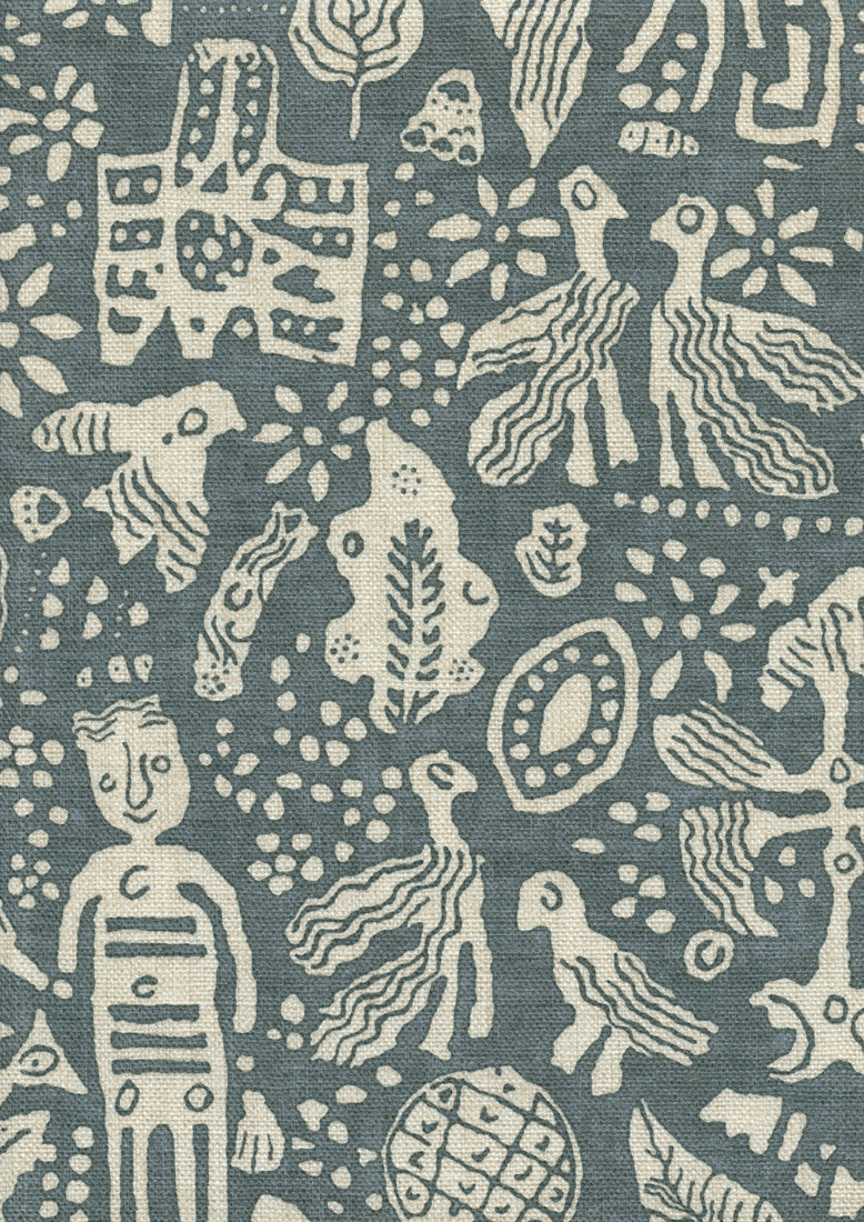 Lewis & Wood Minna Maze Marmara Made to Measure Roman Blinds – fabric detail