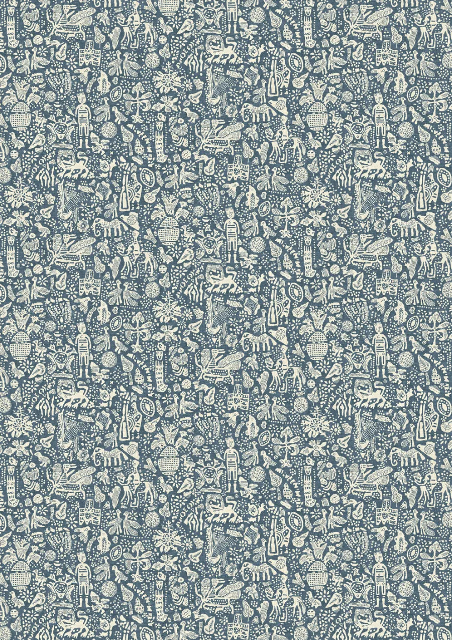 Lewis & Wood Minna Maze Marmara Made to Measure Curtains – full width