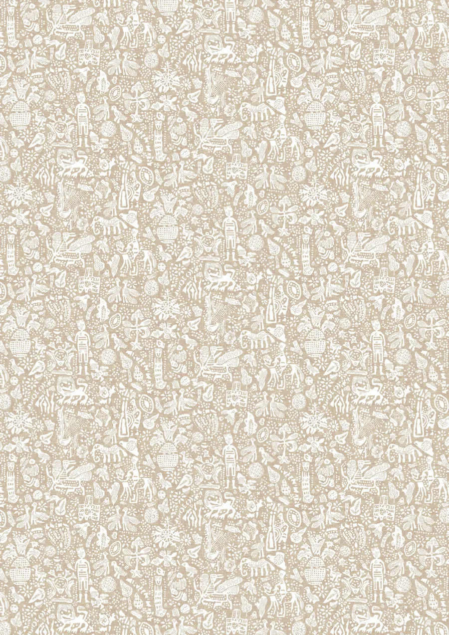 Lewis & Wood Minna Maze Raffia Made to Measure Roman Blinds – full width