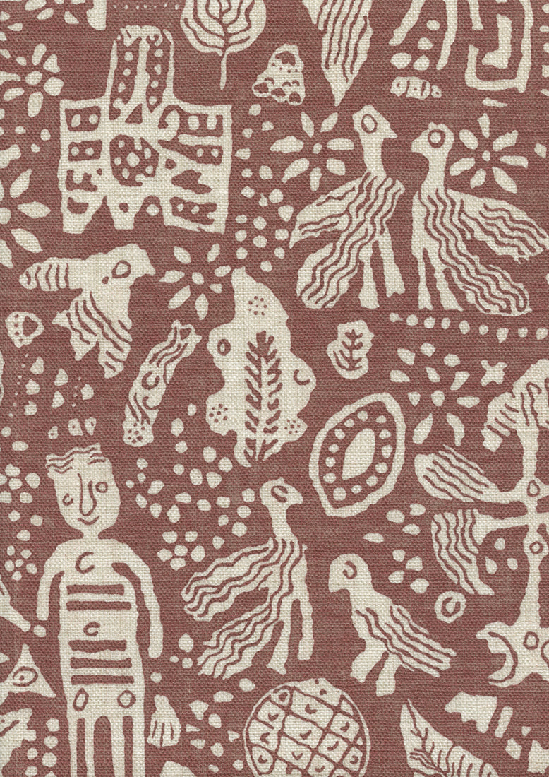 Lewis & Wood Minna Maze Russet Made to Measure Curtains – fabric detail