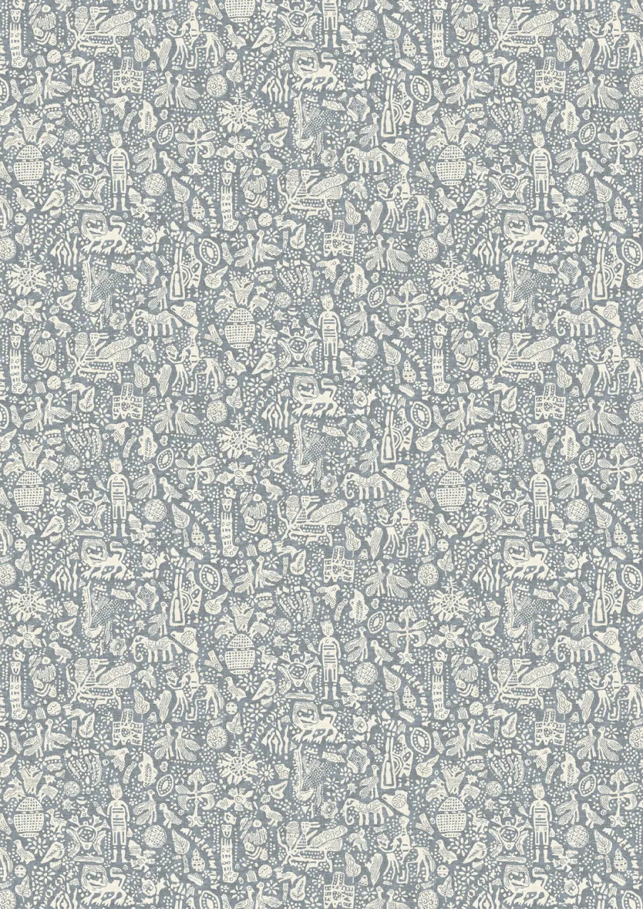 Lewis & Wood Minna Maze Smoke Made to Measure Roman Blinds – full width