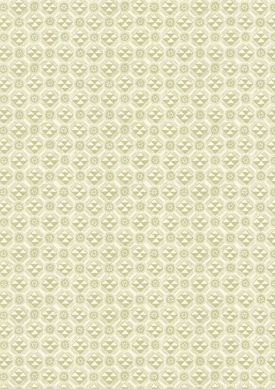 Lewis & Wood Monochrome Greengage Made to Measure Roman Blinds – close-up