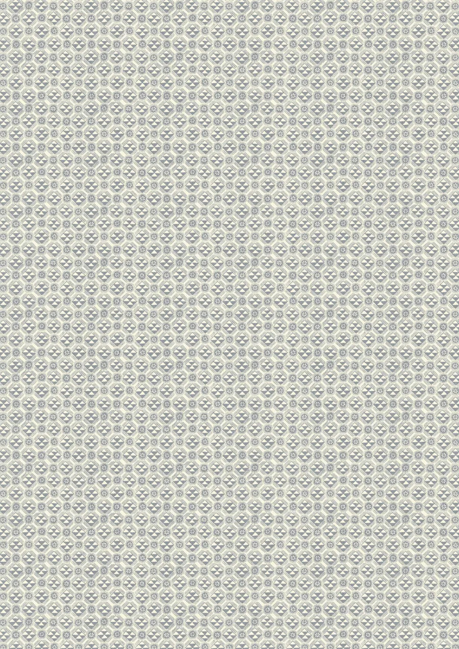 Lewis & Wood Monochrome Wedgwood Blue Made to Measure Roman Blinds – full width