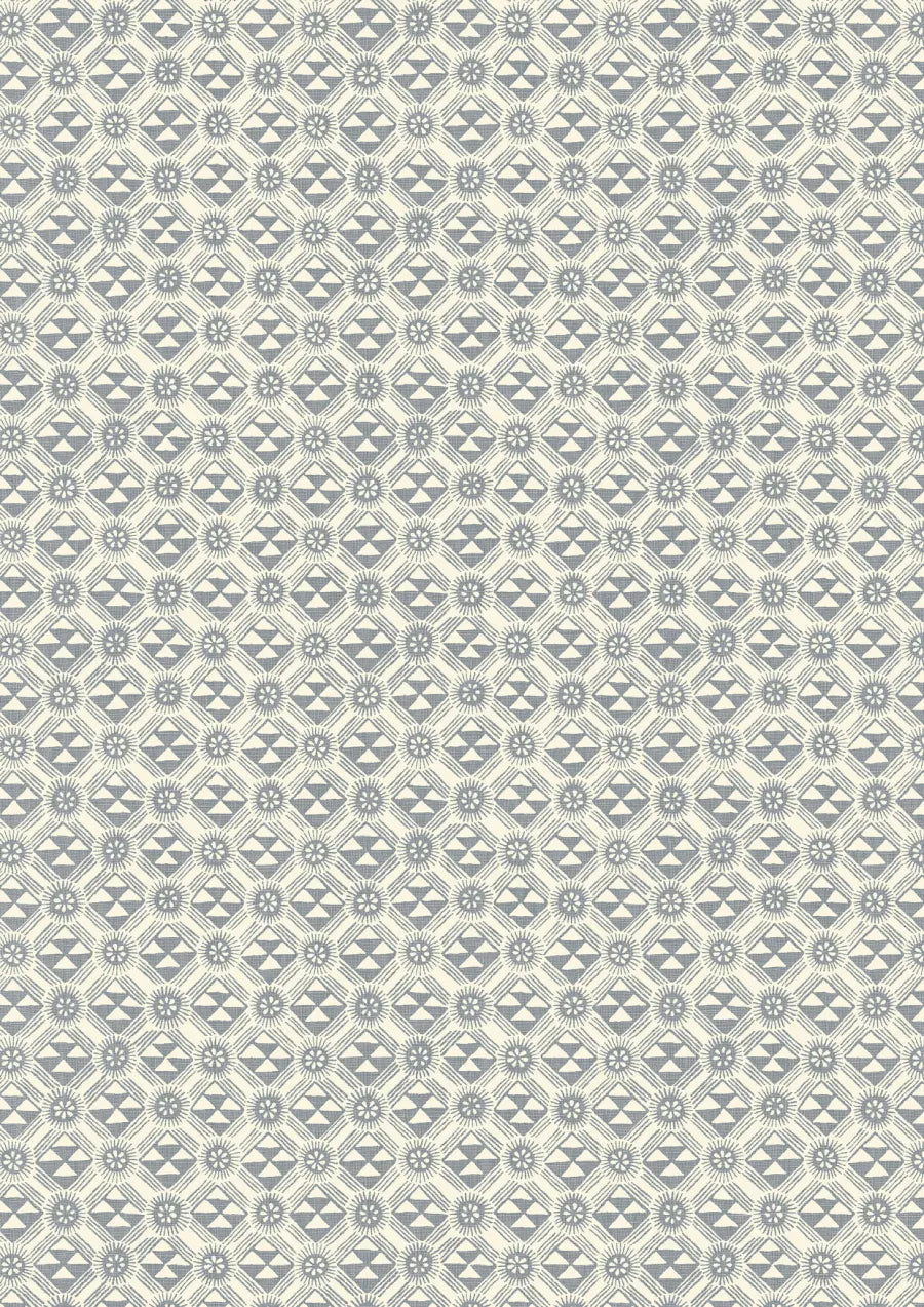 Lewis & Wood Monochrome Wedgwood Blue Made to Measure Roman Blinds – close-up