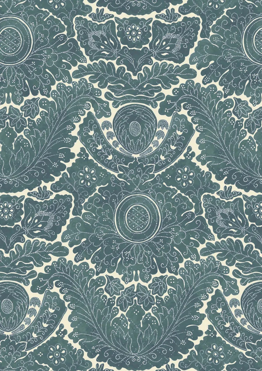 Lewis & Wood Nantes Indigo Made to Measure Roman Blinds – close-up