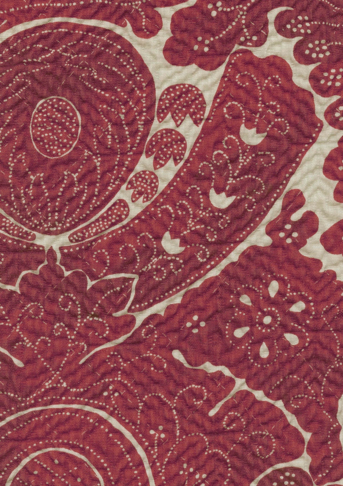 Lewis & Wood Nantes Madder Red Made to Measure Roman Blinds – fabric detail