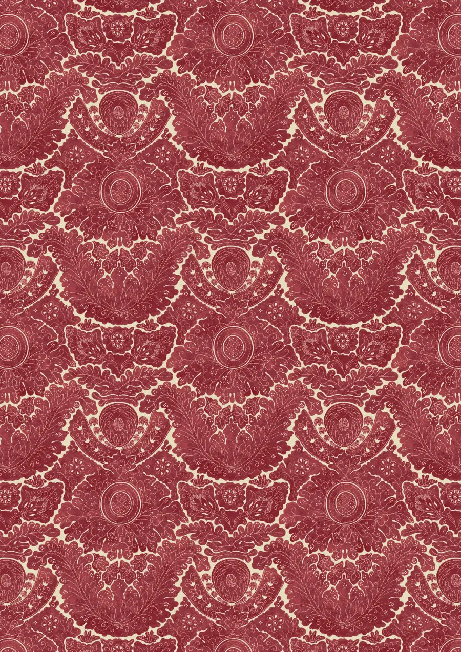 Lewis & Wood Nantes Madder Red Made to Measure Roman Blinds – full width