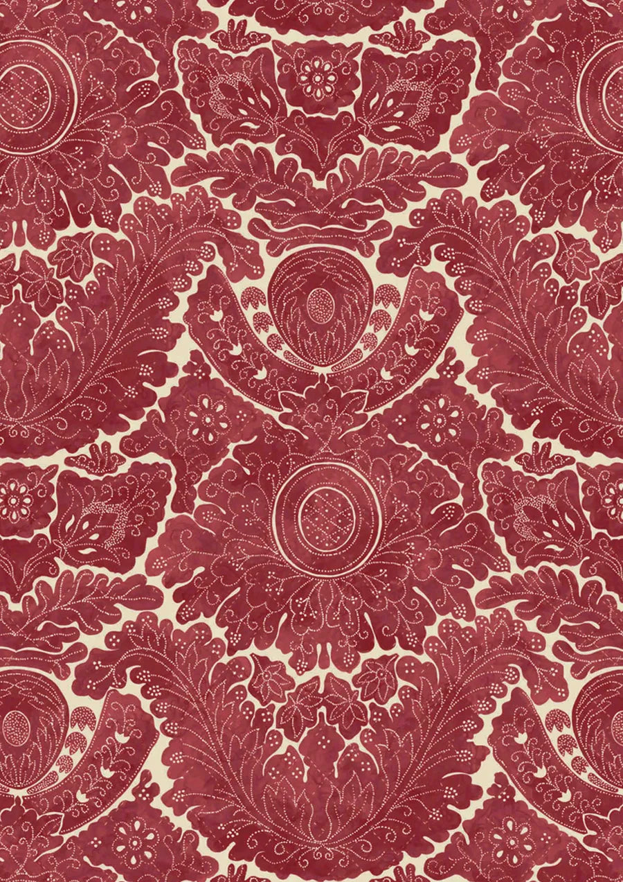 Lewis & Wood Nantes Madder Red Made to Measure Roman Blinds – close-up