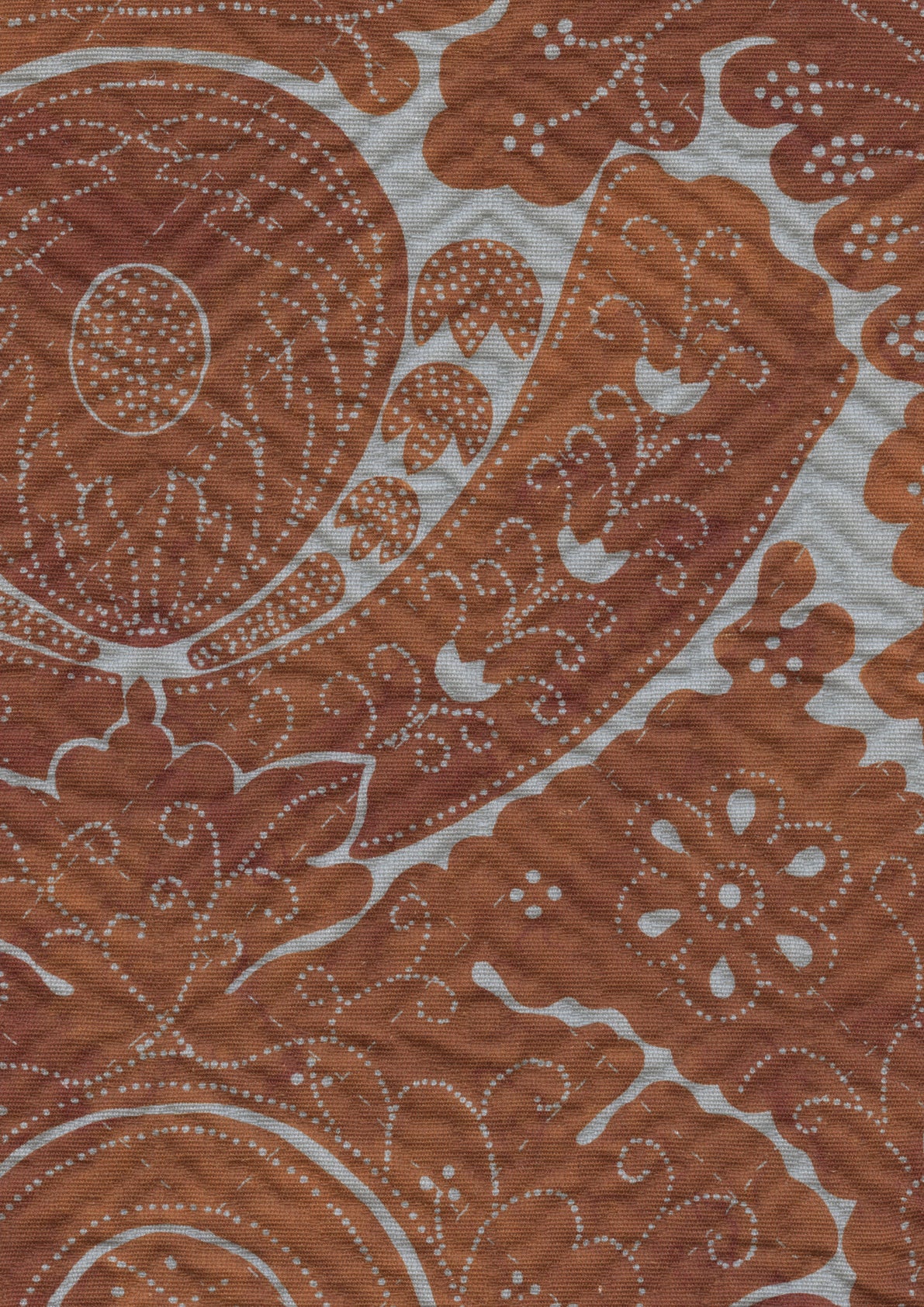 Lewis & Wood Nantes Overdye Ginger Hellebore Made to Measure Roman Blinds – fabric detail