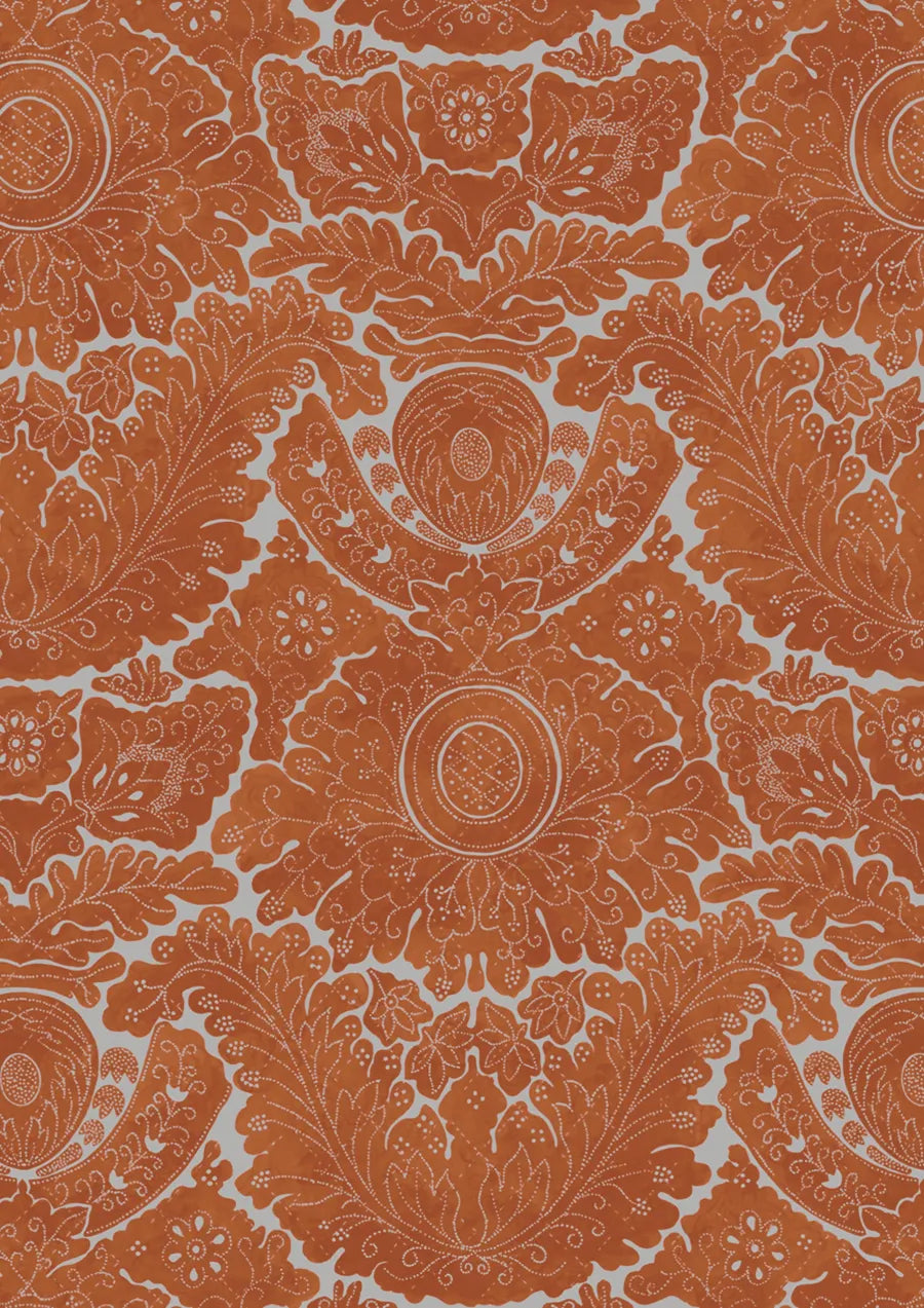 Lewis & Wood Nantes Overdye Ginger Hellebore Made to Measure Roman Blinds – close-up