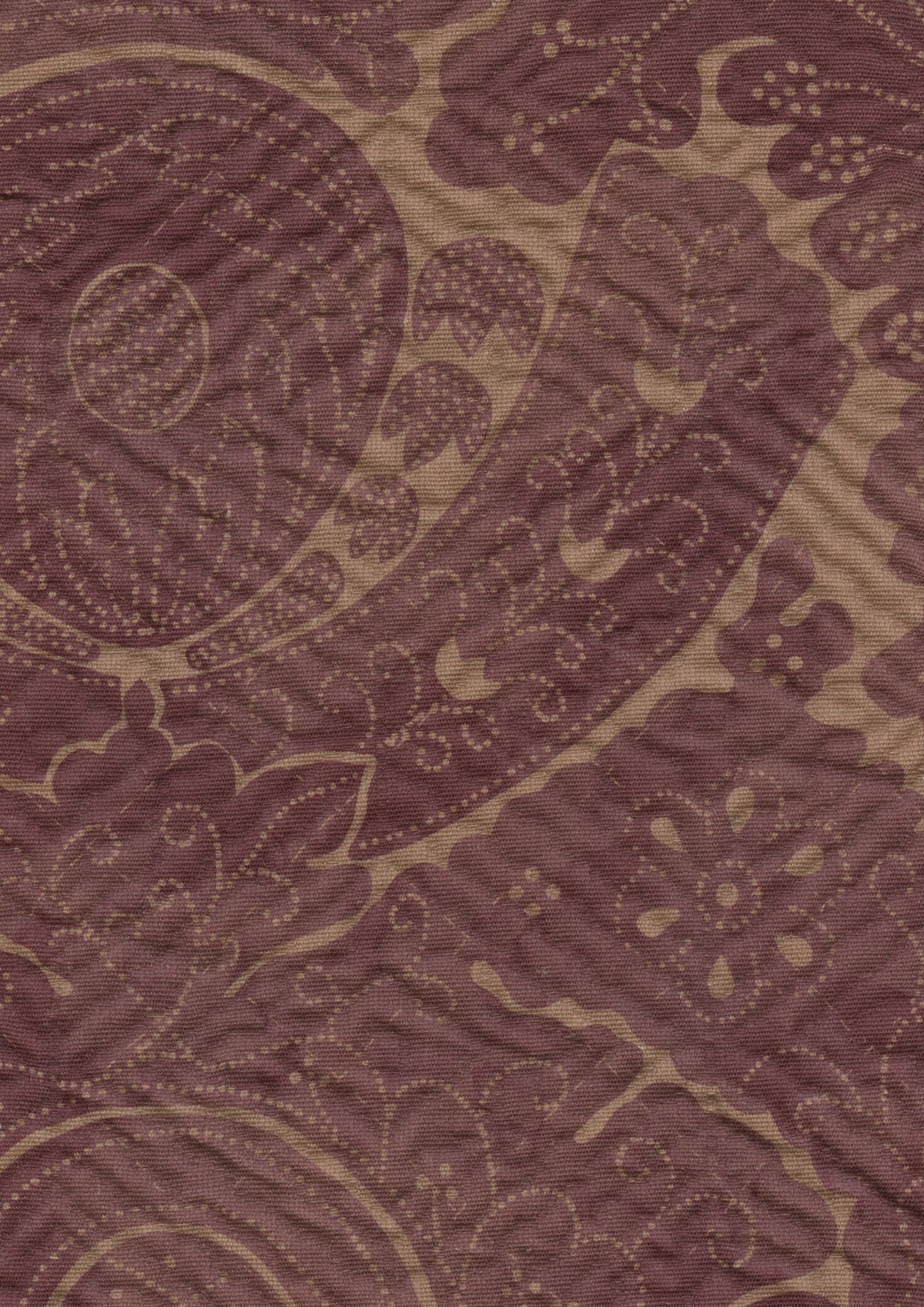 Lewis & Wood Nantes Overdye Plum Salmon Made to Measure Roman Blinds – fabric detail