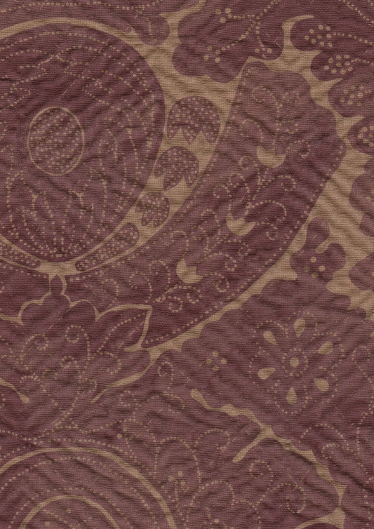 Lewis & Wood Nantes Overdye Plum Salmon Made to Measure Roman Blinds – fabric detail