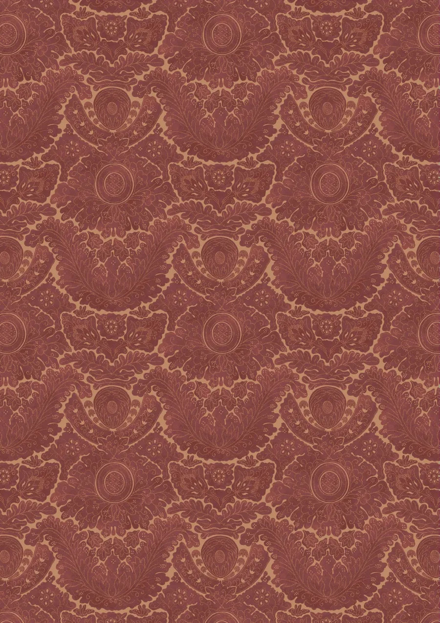 Lewis & Wood Nantes Overdye Plum Salmon Made to Measure Roman Blinds – full width