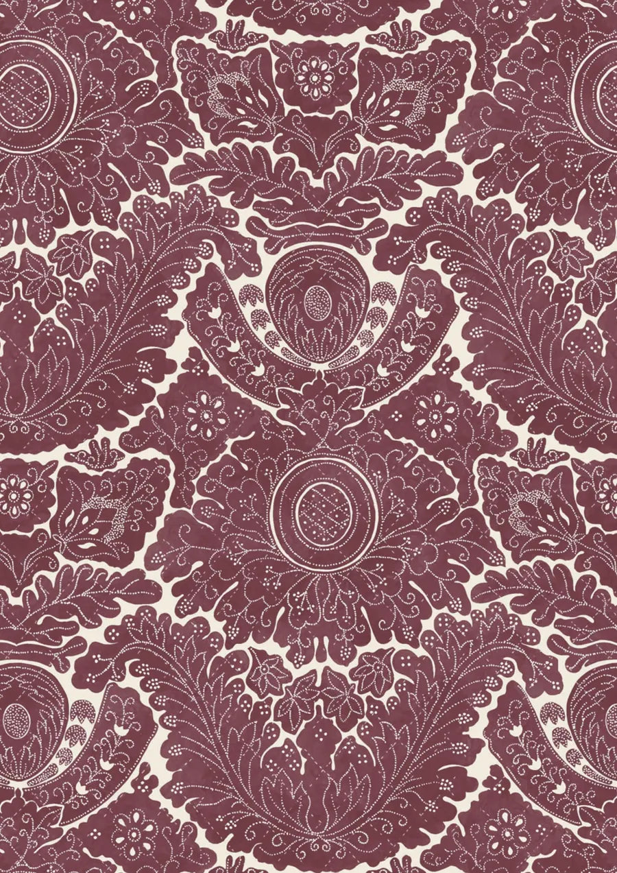 Lewis & Wood Nantes Plum Made to Measure Roman Blinds – close-up