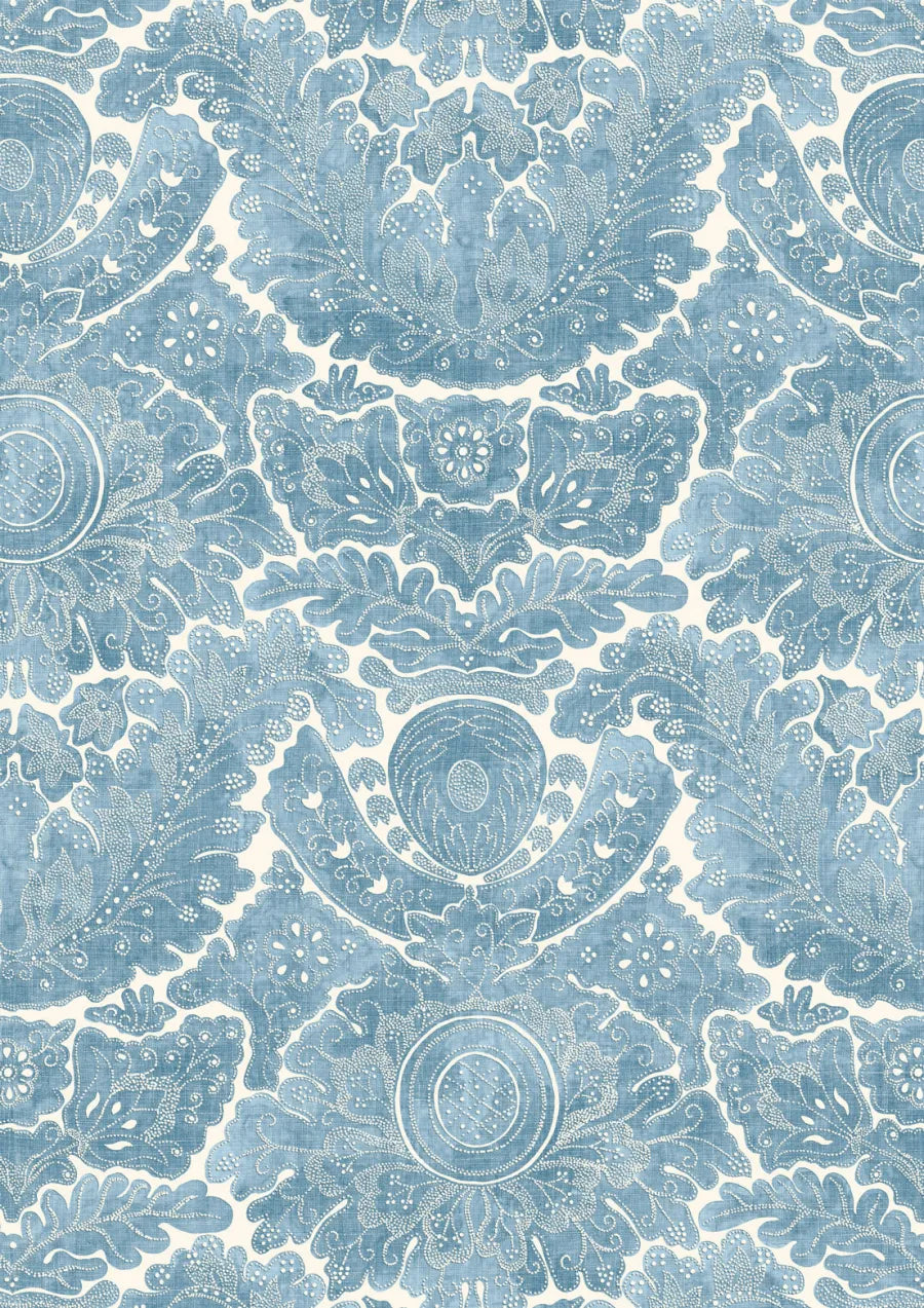Lewis & Wood Nantessa Ciel Made to Measure Roman Blinds – close-up