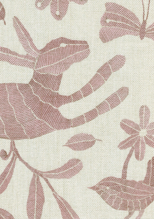 Lewis & Wood Otomi Bunny Pink Made to Measure Roman Blinds – fabric detail