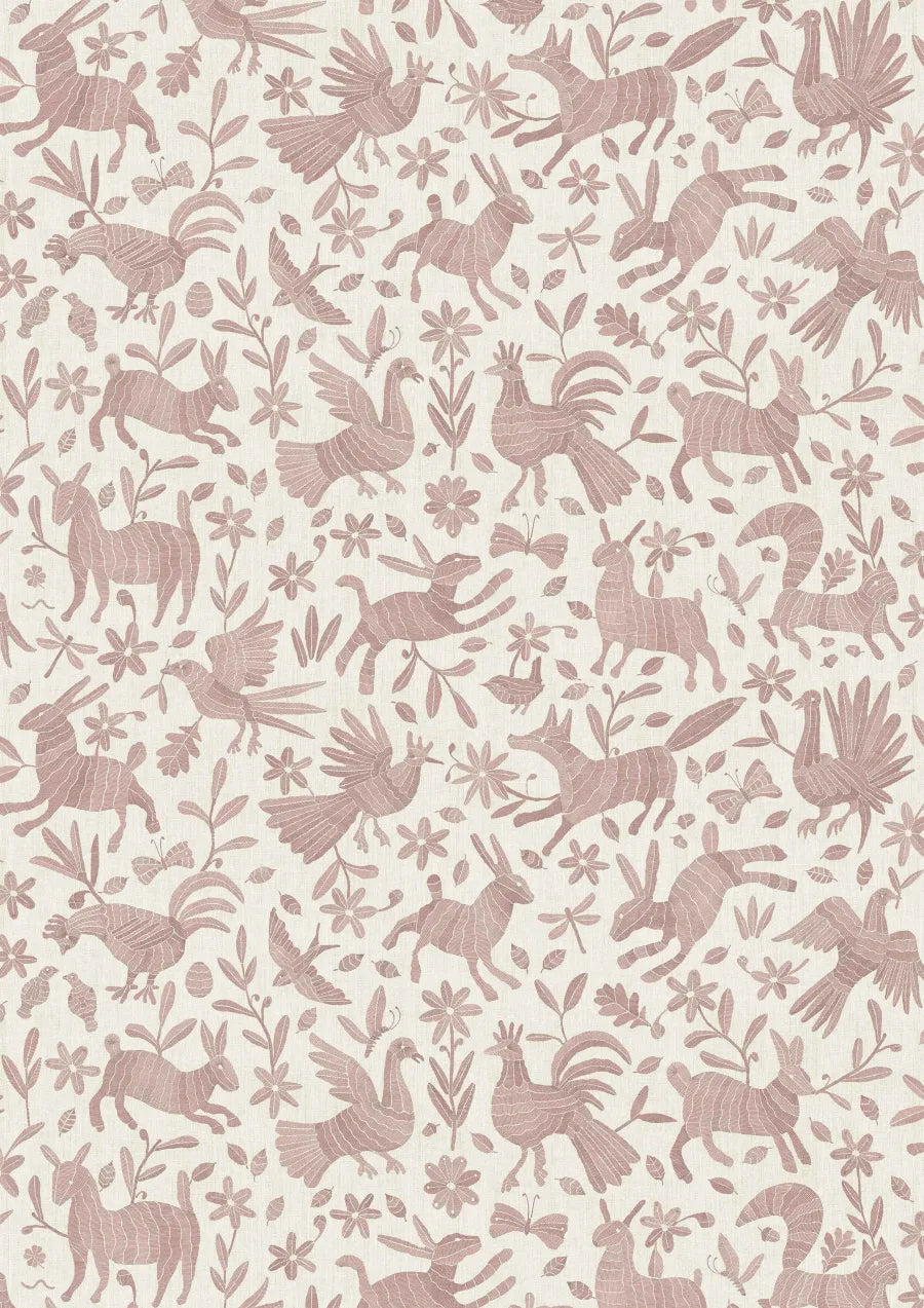 Lewis & Wood Otomi Bunny Pink Made to Measure Roman Blinds – full width