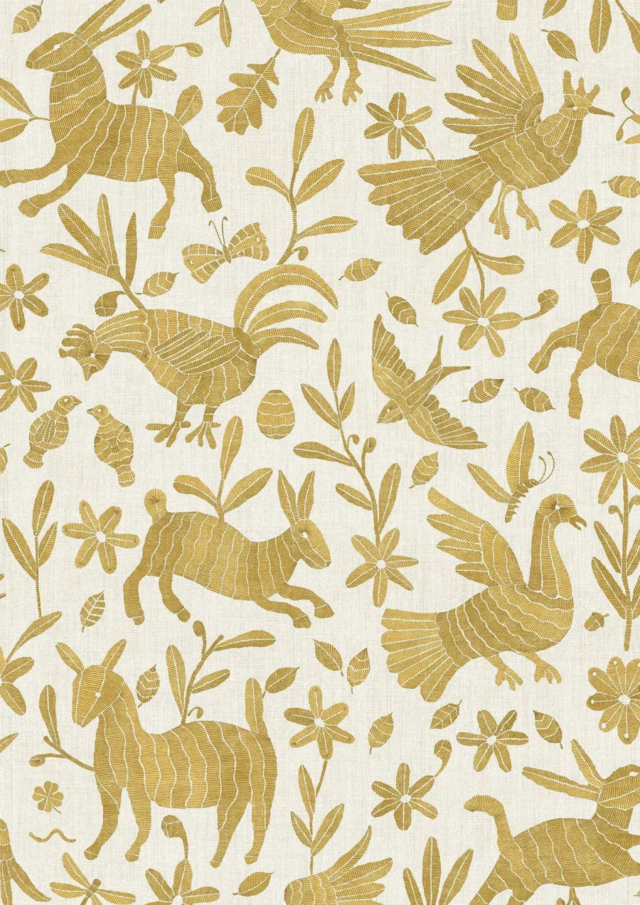Lewis & Wood Otomi Chick Made to Measure Curtains – close-up