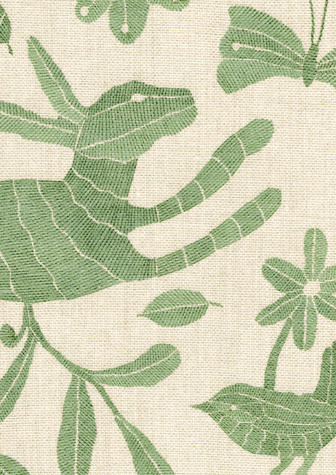 Lewis & Wood Otomi Leafy Made to Measure Curtains – fabric detail