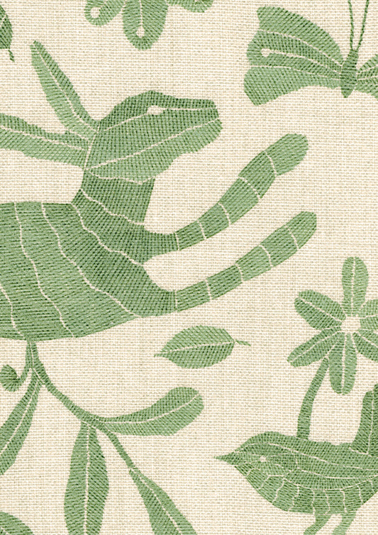 Lewis & Wood Otomi Leafy Made to Measure Roman Blinds – fabric detail