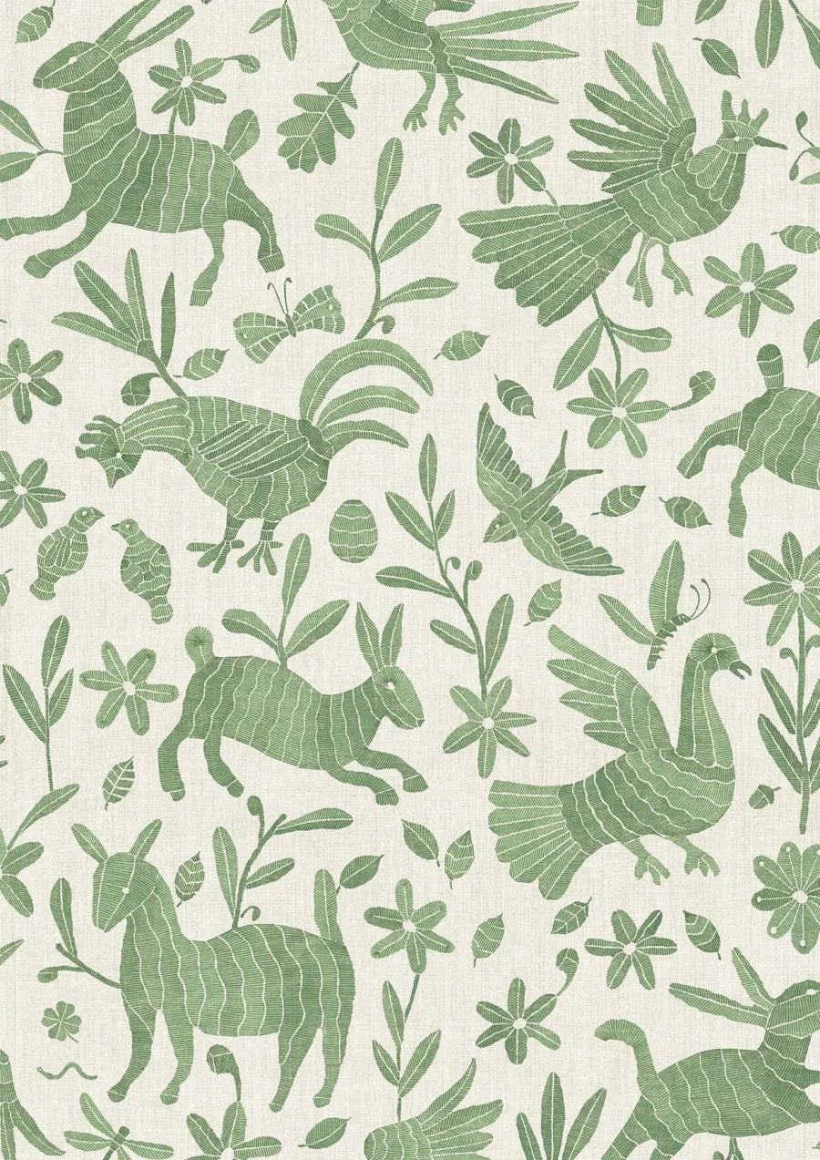 Lewis & Wood Otomi Leafy Made to Measure Roman Blinds – close-up