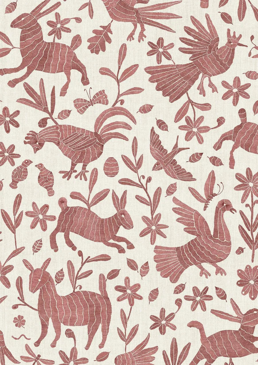 Lewis & Wood Otomi Rosy Made to Measure Roman Blinds – close-up